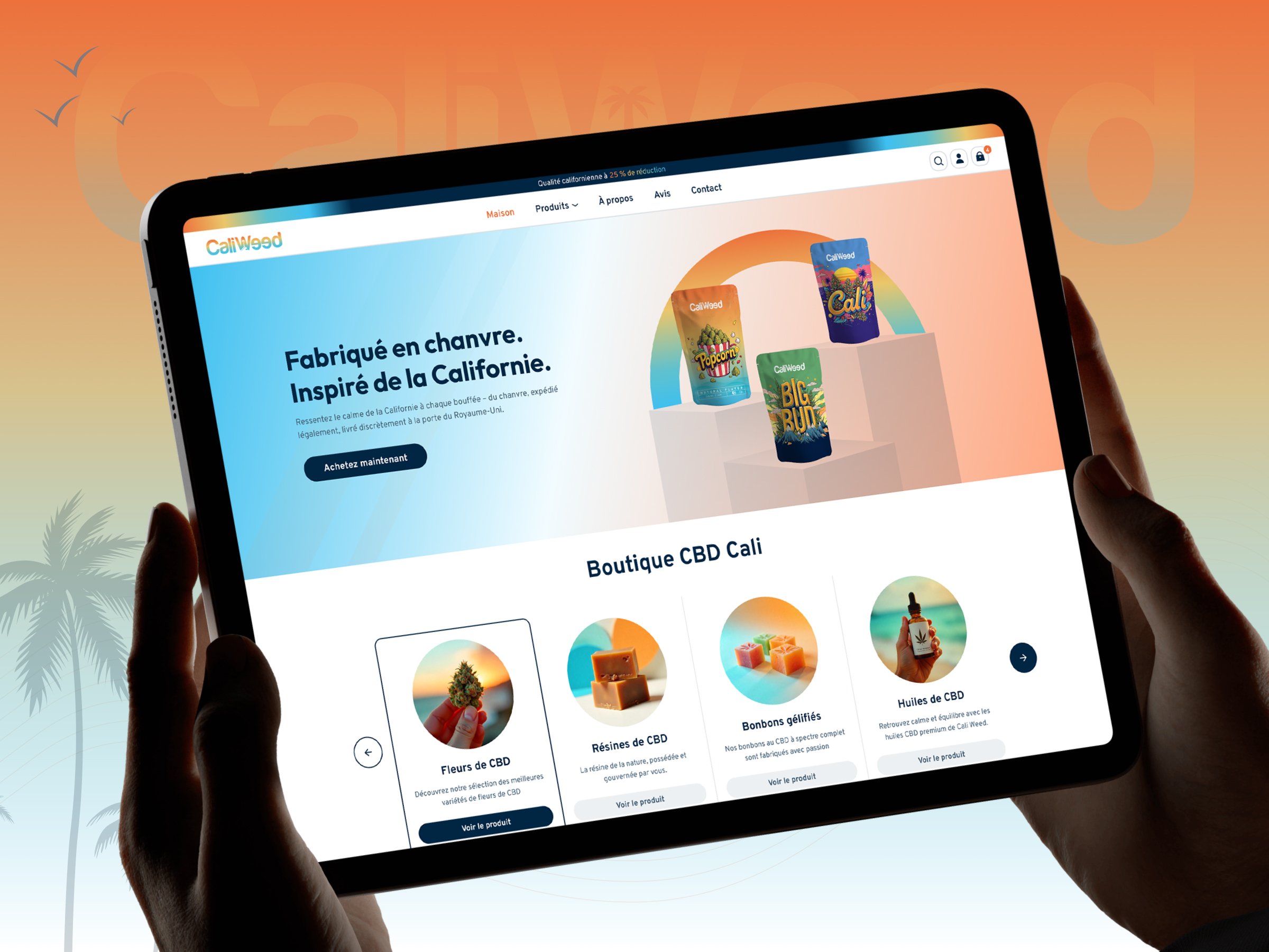 CALIWEED – CBD SHOPIFY E-COMMERCE WEBSITE DESIGN