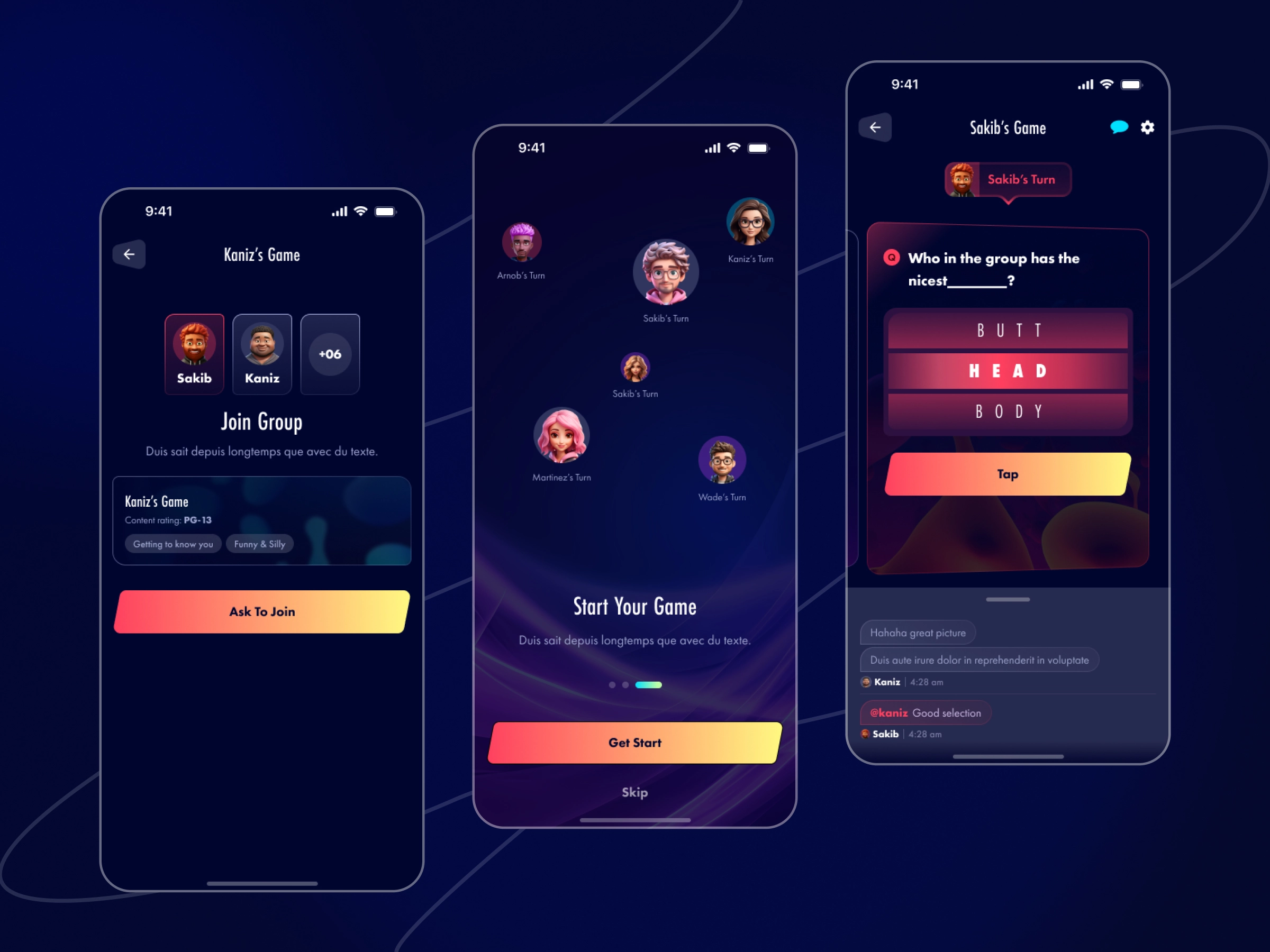 VERVE – FUNNY GAME COMMUNITY APP DESIGN