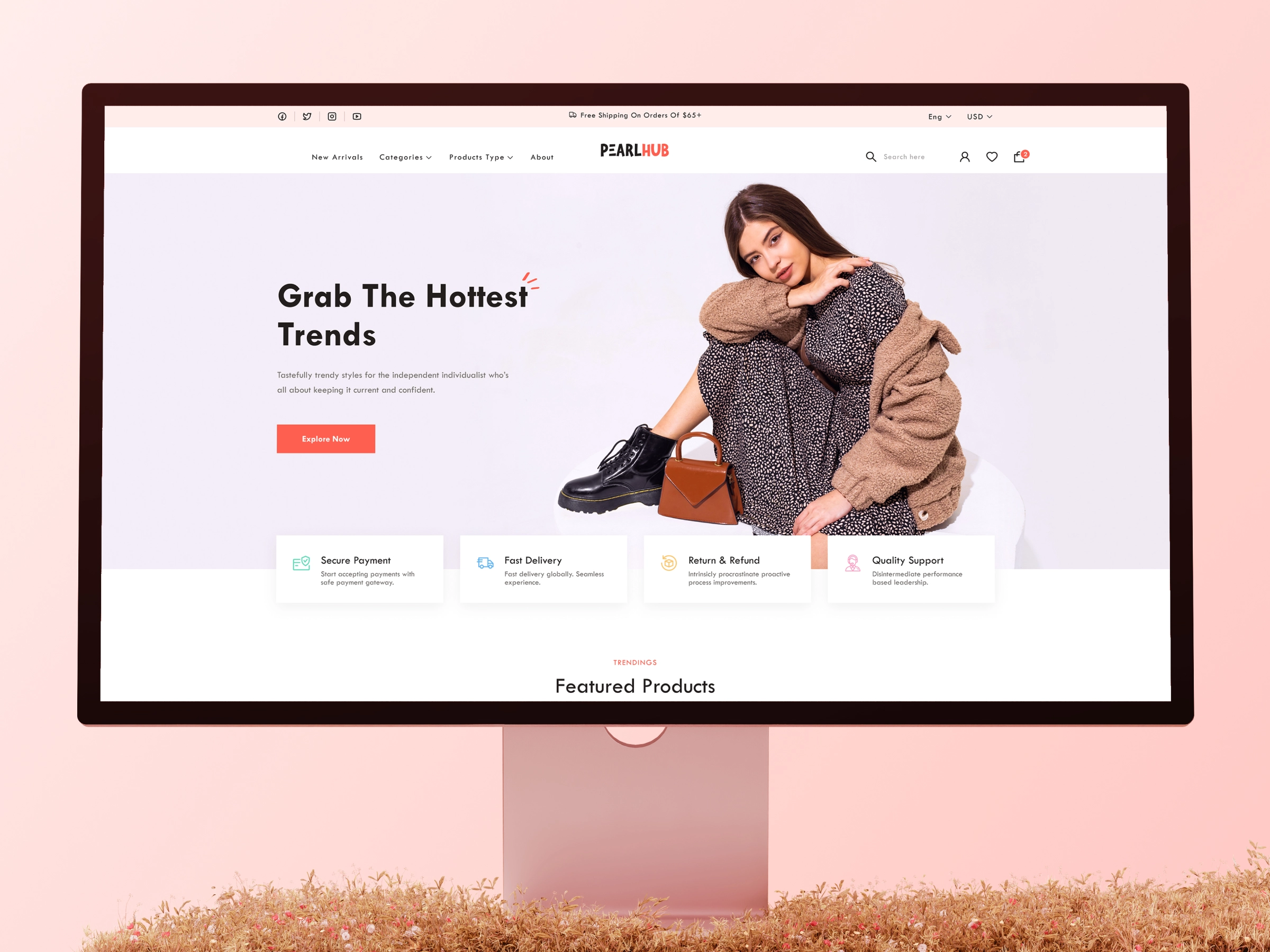 PearlHub eCommerce Website | Fashion & Jewelry Store UI/UX Design