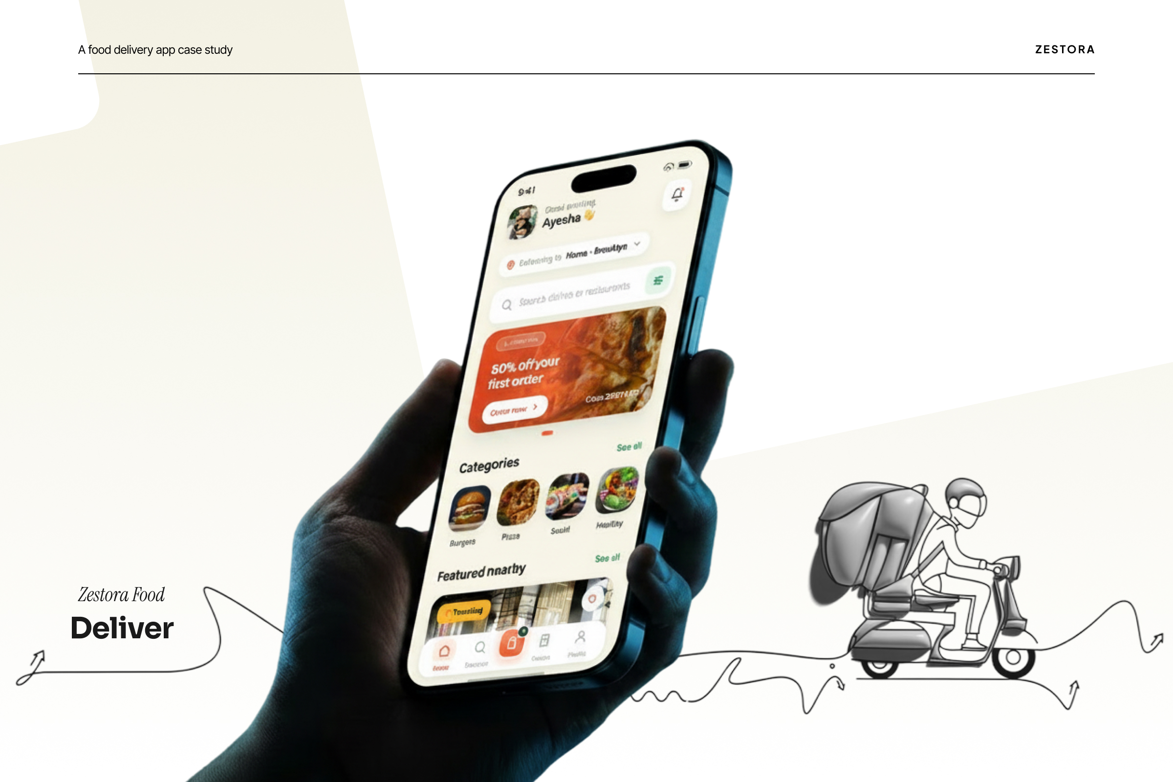 Zestora – Food Delivery Mobile App Design | Case Study