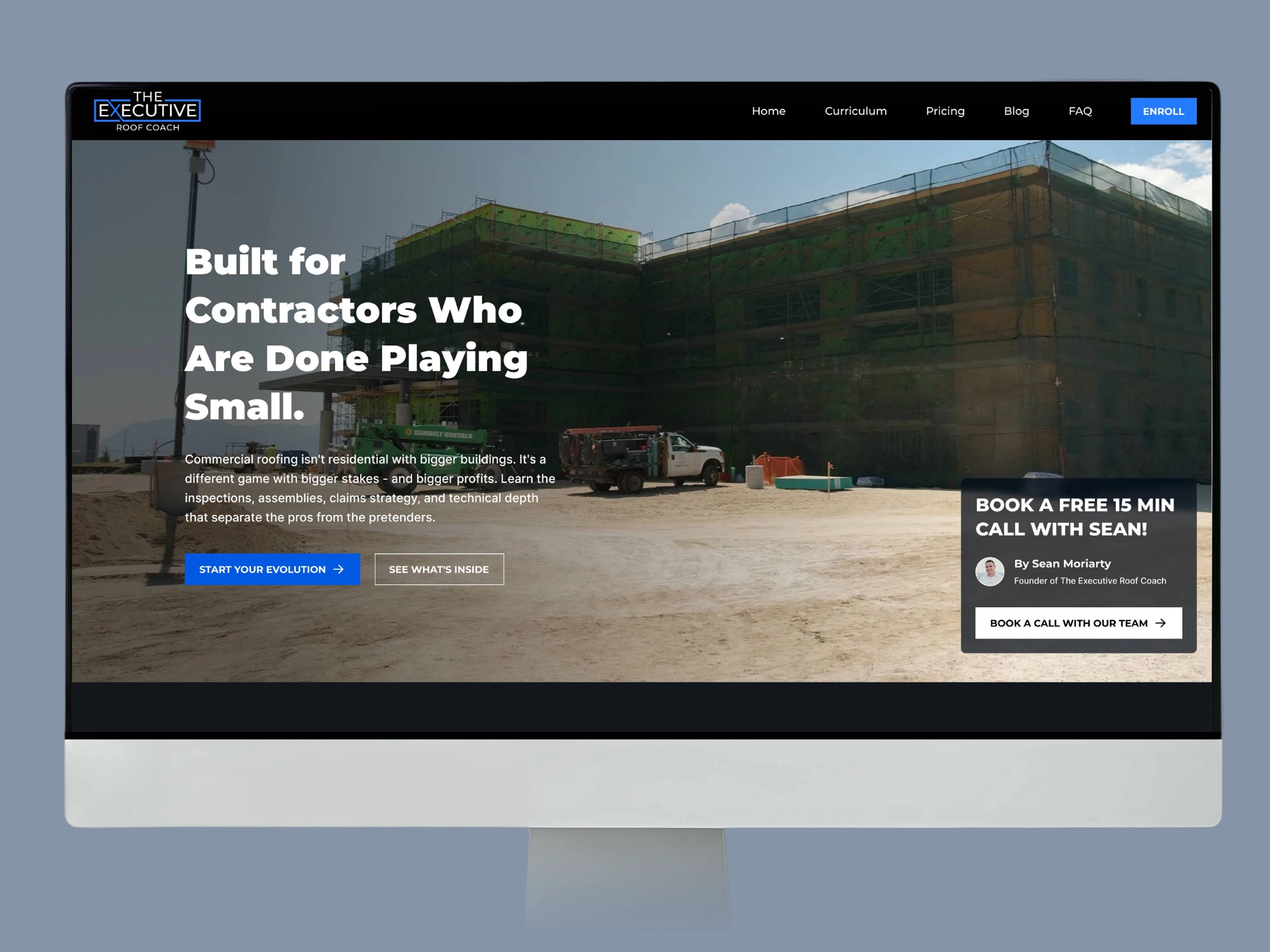 Executive Roof Coach Course – Roofing Training Platform Website